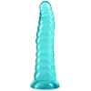 Gelski dildo s priseskom Fantasia Nymph (19 cm), turkizni