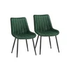 Songmics Set jedilnih stolov 2 kosa 60x501x886 cm zelena