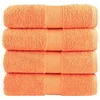 Vidaxl Premium brisače za pranje SOLUND 4 kosi oranžne 30x30 cm 600 g/m2