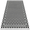 Decormat Zunanji tepih Črno -beli trikotniki 140x210 cm