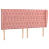 Vidaxl Vzglavje z ušesi roza 203x23x118/128 cm žamet