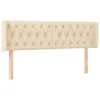 Vidaxl Vzglavje z ušesi krem 163x16x78/88 cm blago