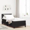 LED Box Spring Krevet s LED trakama Crna 100 x 200 cm Baršun