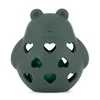 PETITE&MARS Igrača silikonska z ropotuljo Bear Basil Misty Green 0m+