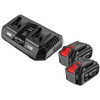 shumee ENERGY+ SET 2X 4AH BATERIJA Z DVOJNIM POLNILCEM