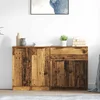 Kreveta s ladicama 3 pcs Staro drvo Konstruirano drvo