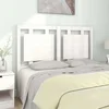 vidaXL Posteljno vzglavje belo 125,5x4x100 cm trdna borovina