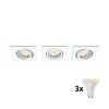 Philips 50193/31/PN - Komplet 3x LED RGBW, prigušiva ugradna svetla, 1x GU10/4,8W/230V, bela + daljinski upravljač