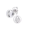 DIAMANT LETERNEL Uhani Ohrstecker aus 375 Weißgold mit Diamant srebrna