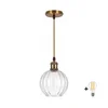 BRILAGI - LED luster na sajli RETRO GLASS 1xE27/60W/230V O 18 cm zlatna/prozirna
