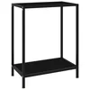 Konzolni stol crni 60 x 35 x 75 cm od kaljenog stakla