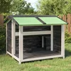 VIDAXL pasja uta (96x87x80.5cm, trdna borovina), siva