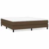 Vidaxl Box spring postelja z vzmetnico temno rjava 180x200 cm blago