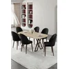 Hanah Home Trpezarijski set, 7 komada, Crni