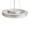 Deko-Light Menkar LED obesek, srebrne barve, O 80 cm, CCT, navzgor/navzdol - Sodobni - brušeno srebro, opal - Aluminij
