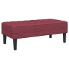 klupa s jastukom Vinska crvena 113 x 57 x 39 cm tkanina