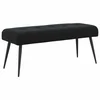 Vidaxl Klop s gumbnim oblazinjenjem Črna 110 x 40 x 46 cm Žamet