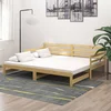 VIDAXL izvlečna dnevna postelja trdna borovina 2x(90x200) cm