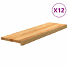 Gazišta stepenice 12 kom svjetlosmeđi 90x30x2 cm masivna hrast