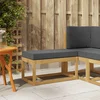 vidaXL Zunanji stolček klop Bela 80 x 43 x 45 cm Masiven les akacije