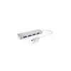 Box HUB USB-C 3.2 Gen 1 5 Gbps srebrne barve