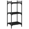 Regal za knjige s 3 razine crni 40x30x86 cm konstruirano drvo