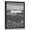 Plakat pogled na Bratislavski grad v črnobeli varianti - 60x90 black