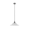 Lestenec na kablu JULL 1xE27/15W/230V sijajni krom/prozorno steklo