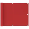 Balkonski zastor crveni 75 x 500 cm HDPE