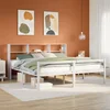 Krevet s regalom z knjige bez madraca bijeli 180x200cm borovina