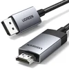 Pleteni kabel DisplayPort - HDMI 4K 60Hz, 1 m, siv