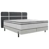 Esposa BOXSPRING POSTELJA 160 cm x 200 cm , tekstil krem barve, temno siva