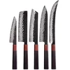 Set damaškovih kuhinjskih noževa AO-37385 - Smeđa KP37385