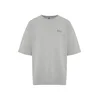 Trendyol Gray Oversize 100% Cotton Crew Neck Minimal Text Printed T-Shirt