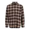 JACK & JONES Srajca JJEField čokolada / črna / bela