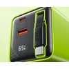 Wekome Superbrzi Strujni GaN Punjac, 2-porta USB (3.0 i 3.1 tipC) 65W W/Display+Kabl USB 3.1 tip C 80cm, žuti WP-U39