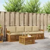 Set vanjskih sofa 5 pcs Prirodna i bež Čvrsto drvo akacije