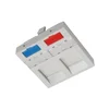 Modul Solarix v francoskem slogu 45 x 45 mm 2, ravno bel SXF-M-2-45-WH-P