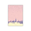 Poster - Novi Sad panorama - Pastelna roze - 30x40 cm
