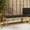 vidaXL Zunanji stolček klop Bela 115 x 43 x 45 cm Masiven les akacije
