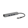Epico Type-C Hub SLIM 4K HDMI & Ethernet - silver, black cable