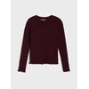Sinsay - Rebrasti slim fit džemper sa ukrasnim karnerima i viskozom - maroon