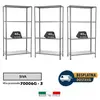 Komplet od 3 police 140x60x30cm, 4x40kg siva