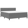 Vidaxl LED Box Spring Postelja Svetlo siva in bela. 180 x 200 cm