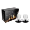 Set of 2 whiskey glasses, with matte black cooling base, Atmosphere