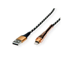 Secomp Roline GOLD Lightning to USB Cable for iPhone, iPod, iPad, with Smartphone support function, 1 m ( 5365 )