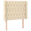 Vidaxl Vzglavje z ušesi krem 93x16x118/128 cm blago