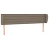 Vidaxl Vzglavje z ušesi taupe 183x23x78/88 cm blago