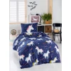 Hanah home Set Single posteljine Magic Unicorn, 140x200cm, Teget