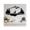 Wallity Dekorativni metalni zidni ukras Deer And Landscape